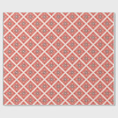 Happy Holidays Modern Bold Bold Red Floral Weihnac Geschenkpapier (Flach)