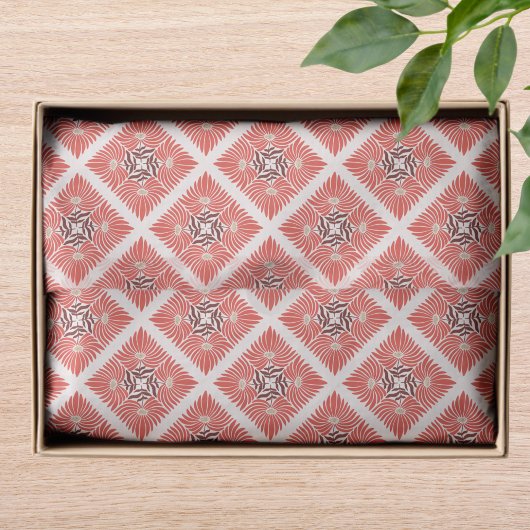 Happy Holidays Modern Bold Bold Red Floral Weihnac Seidenpapier