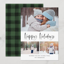 Happy Holidays Modern Brush Script Collage 3 Foto