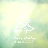 Happy Holidays Modern Christmas Tree Business Fensteraufkleber (Blatt 3)
