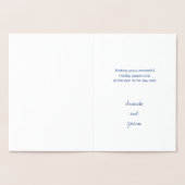 Happy Holidays Modern Geometric Trees Silver Folienkarte (Innenseite)