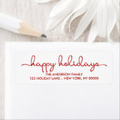 Happy Holidays Modern Hand Letted Script Label (Insitu)