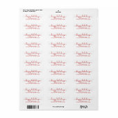 Happy Holidays Modern Hand Letted Script Label (Vorne)