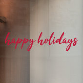 Happy Holidays | Modern Minimalistische Rote Weihn Fensteraufkleber