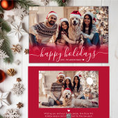 Happy Holidays Modern Red 2 Foto Weihnachten