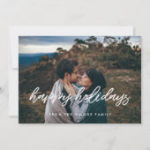 Happy Holidays Modern Typografy Foto Weihnachten (Vorderseite)