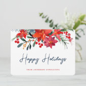 Happy Holidays Moderne Business Holiday Card (Stehend Vorderseite)