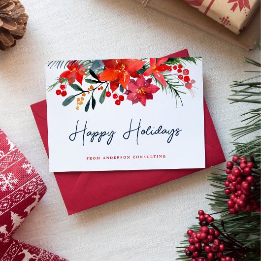 Happy Holidays Moderne Business Holiday Card