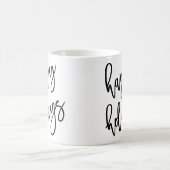 Happy Holidays Moderne Letters Kaffeetasse (Mittel)