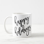 Happy Holidays Moderne Letters Kaffeetasse (Links)
