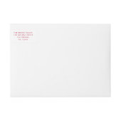 Happy Holidays | Moderne Minimal Red Rücksendeadre (Vorderseite)