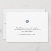 Happy Holidays Moderne Sterne und Golden Pine Cone Ankündigung (Rückseite)