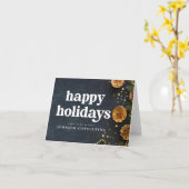 Happy Holidays Moderne Sterne und Golden Pine Cone Karte (Gelbe Blume)