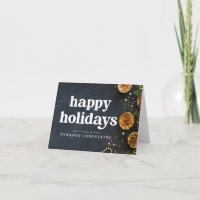 Happy Holidays Moderne Sterne und Golden Pine Cone
