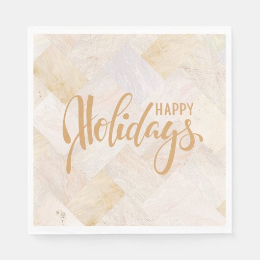 Happy Holidays Moderner Abstrakter Chic Sand Serviette (Vorderseite)