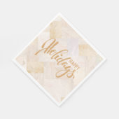 Happy Holidays Moderner Abstrakter Chic Sand Serviette (Ecke)