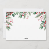 Happy Holidays Modernes botanisches Foto Feiertagskarte (Rückseite)