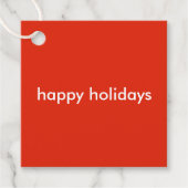 Happy Holidays | Modernes, einfaches Minimal Brigh Geschenkanhänger (Vorderseite)