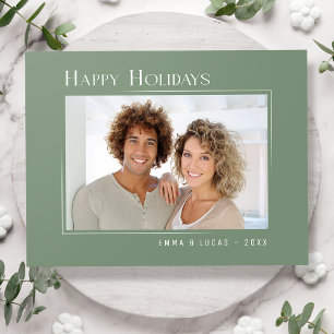 Happy Holidays Modernes Elegantes Einfaches Design Feiertagspostkarte