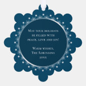 Happy Holidays Modernes Elegantes Foto Ornament Karte (Rückseite)