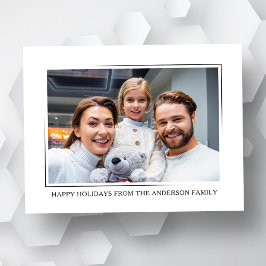 Happy Holidays Modernes Elegantes Minimalistisches Feiertagspostkarte