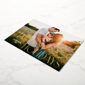 Happy Holidays Modernes Foto Folien Feiertagskarte (Gedreht)