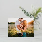 Happy Holidays Modernes Foto Folien Feiertagspostkarte (Stehend vorne)