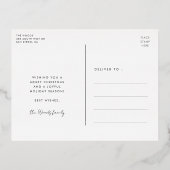 Happy Holidays Modernes Foto Folien Feiertagspostkarte (Rückseite)