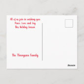 Happy Holidays Modernes Foto für Haustiere Postkarte (Rückseite)