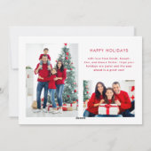 Happy Holidays | Modernes Foto Grid Feiertagskarte (Rückseite)