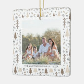 Happy Holidays Modernes Foto Keramikornament (Links)