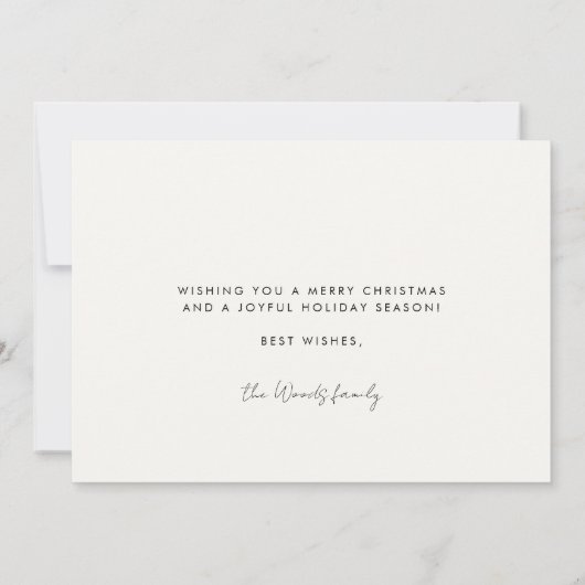 Happy Holidays Modernes Foto Weihnachten (Rückseite)