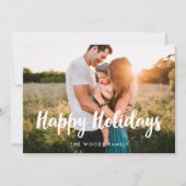 Happy Holidays Modernes Foto Weihnachten (Vorderseite)