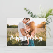 Happy Holidays Modernes Foto Weihnachten (Stehend Vorderseite)