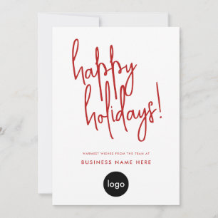 Happy Holidays Modernes Minimales Business Feiertagskarte