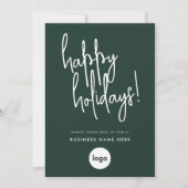 Happy Holidays Modernes Minimales Business Feiertagskarte (Vorderseite)