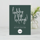 Happy Holidays Modernes Minimales Business Feiertagskarte (Stehend Vorderseite)