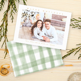 Happy Holidays Modernes Minimales Foto Feiertagskarte