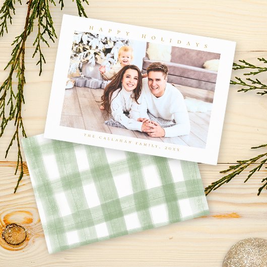 Happy Holidays Modernes Minimales Foto Feiertagskarte