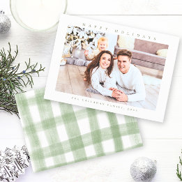 Happy Holidays Modernes Minimales Foto Feiertagskarte