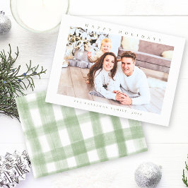 Happy Holidays Modernes Minimales Foto Feiertagskarte