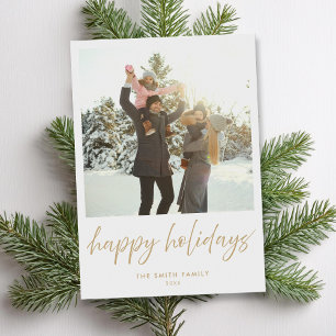 Happy Holidays Modernes Minimalistisches Foto Feiertagskarte