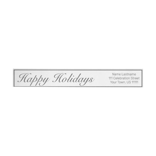 Happy Holidays Modernes Minimalistisches Schwarz (Person)