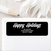 Happy Holidays Modernes Script Classic Black Retur (Insitu)