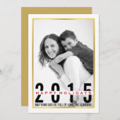 Happy Holidays Modernes Weihnachts-Foto Feiertagskarte (Vorne/Hinten)