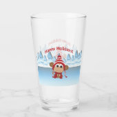 Happy Holidays Monkey Glas (Rückseite)