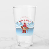 Happy Holidays Monkey Glas (Vorderseite)