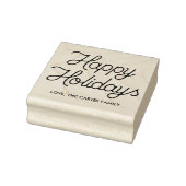 Happy Holidays Monoline Script Rubber Art Briefmar Gummistempel (Stempel)