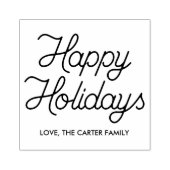 Happy Holidays Monoline Script Rubber Art Briefmar Gummistempel (Prägung)