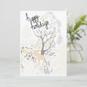 Happy Holidays Moose Holiday Card Feiertagskarte (Stehend Vorderseite)